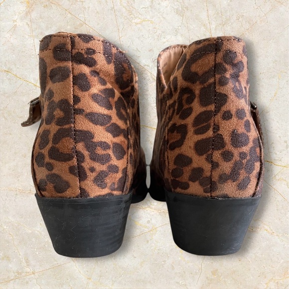 SO Women’s Leopard Print Ankle Booties - Size 8.5M - Picture 5 of 8